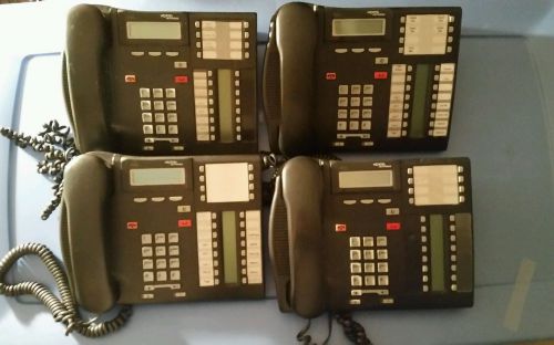 (4) Nortel Norstar T7316 Business Display Phone Telephone NT8B27AABA Charcoal