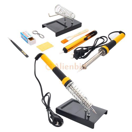 7in1 110v 60w electric welding rework soldering iron kit with desoldering pump for sale