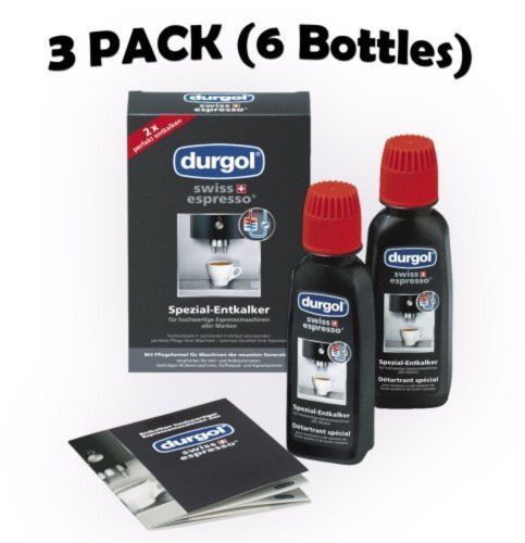 Durgol swiss 0291 espresso decalcifier 4.2 OZ 3 Pack (6 Bottles)