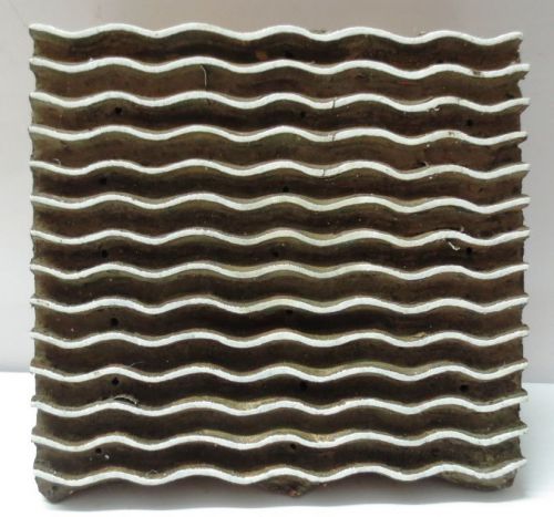 Indian wooden hand carved textile printing on fabric block stamp wave pattern for sale