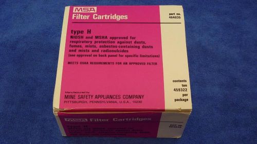 MSA 459322 Type H Respiratory Mask Replacement Filter Cartridges 464035 *QTY 10*