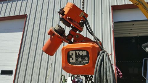 David round model 83 3 ton electric chain hoist lift crane trolley motor driven for sale