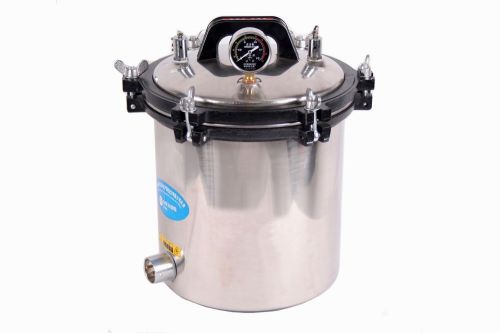 NEW Stainless Steel 18L Steam Autoclave Sterilizer Dental Medical Tattoo