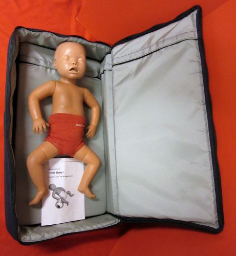 ARMSTRONG MEDICAL CHRIS BABY INFANT CPR MANIKIN AIRWAY TRAINER HYGIENIC CASE #1