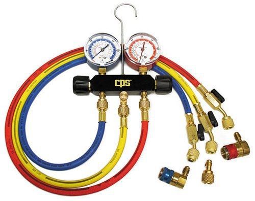 CPS Products MB234 Black Max Dual Brass AC Manifold for R-12 &amp; R-134A