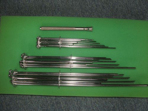 Berivon stainless steel rush pins,  1/8&#034;, 3/16&#034;, 1/4&#034;, &amp; zimmer 805-02 driver for sale