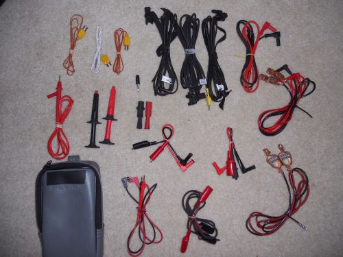 Fluke, + other multimeters leads and probes, Fluke case,  [see photos]