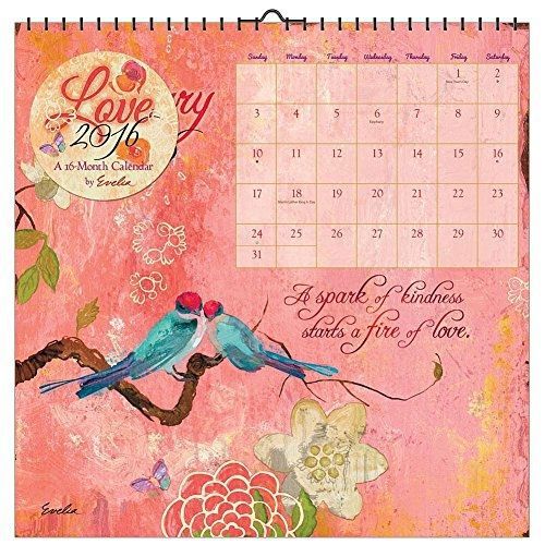 Calendar Company 2016 Monthly Wall Calendar - Love Art