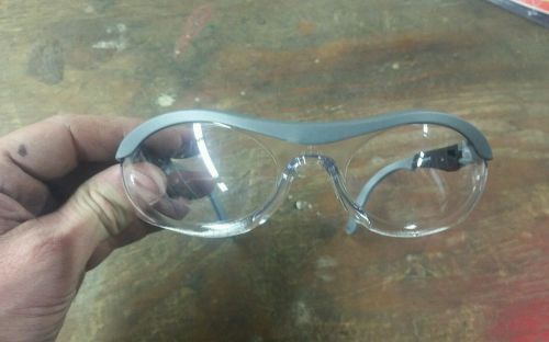 NORTH CLEAR SAFETY GLASSES, GREY FRAMES, T57005GRY, EYE PROTECTION