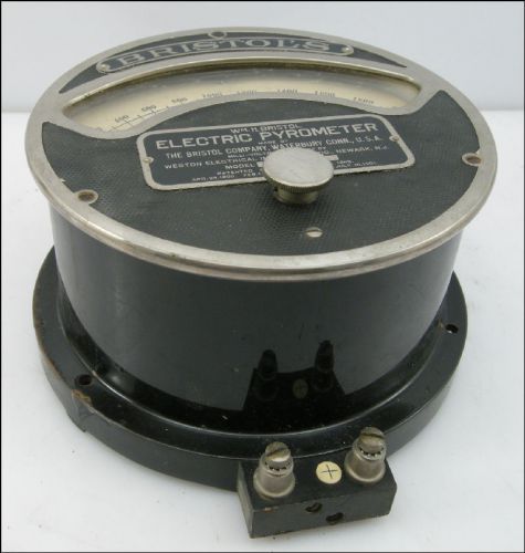 Bristol Company Electric Pyrometer, Turn of Century, Model 162, Exceptional