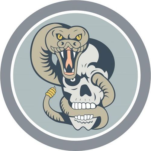 30 Custom Snake in Skull Personalized Address Labels