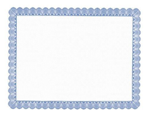 Geographics Royal Conventional Blue Certificates, 8.5 x 11 Inches, Pack of 25