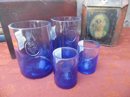 Blue Ciroc Bottle Upcycled Drinker&#039;s set! Tumblers Groomsman Gift  Saloon Door