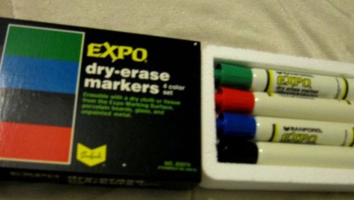 4 Sanford VTG Expo Dry Erase Marker Chisel Ink ANIME  .02 NO RSV FREE SHIP