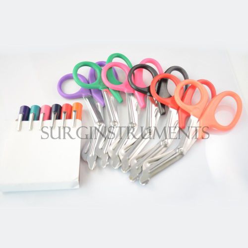 6 colored disposable penlights with 6 colored emt shears for sale