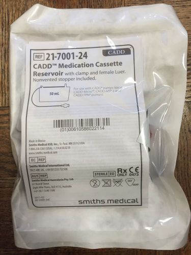 CADD pump Medication Cassette Reservoir 50ml W/ Clamp Model # 21-7901-24