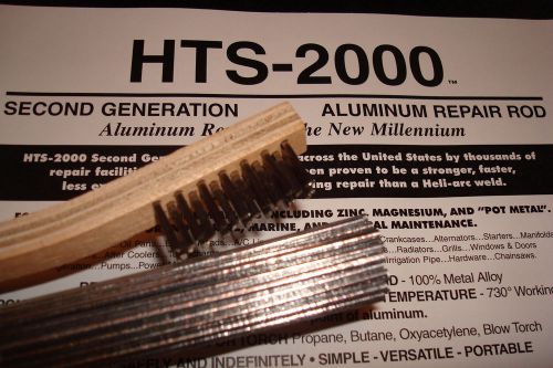 10 18&#034; Aluminum Brazing Rods HTS- 2000 Low Temp with Instructions~ Metal Repair