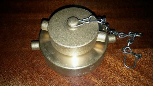 3&#034; Brass Fire Hydrant Double Cap with Chain