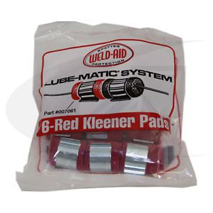 Red, Lube-Matic Cleaning Pads