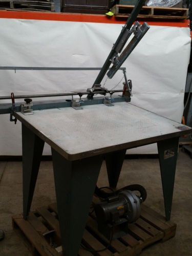 Cincinnati silk screen table 48 inch with baldor vacuum pump for sale