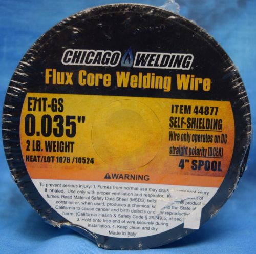 Chicago Welding FLUX CORE WELDING WIRE E71T-GS 0.035&#034; 2LB 44877 NEW