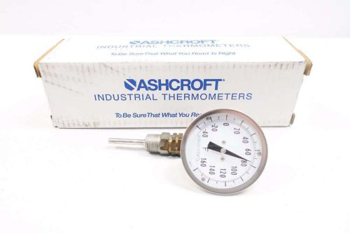 NEW ASHCROFT 30 EI 60 L 025 THERMOMETER -40-0-160F 3 IN 1/2 IN NPT D530563