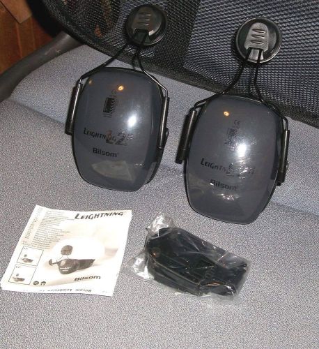 BILSOM LEIGHTNING L2H HEARMUFFS AND ADAPTERS FOR HELMET NEW NO RESERVE