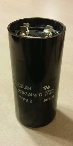 Cd60b start capacitor 270-324 mfd 330 vac 50/60hz type 2 for sale