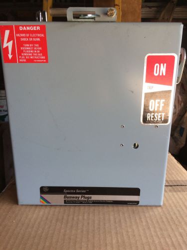 Ge bus plug duct switch sb42sel 20 amp 600 volt 3 p 4 w with breaker nos for sale