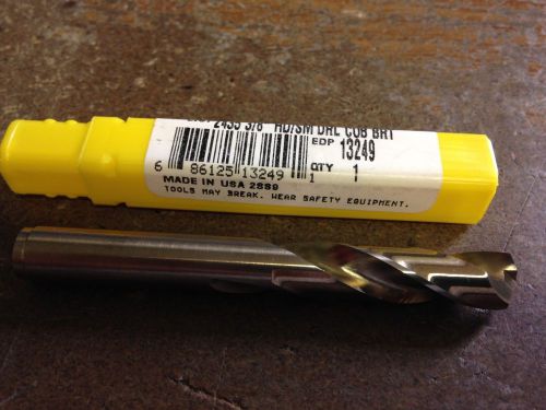 .3750&#034; 3/8&#034; hsco 135 degree split point screw machine length drill for sale