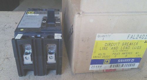 Square d #fal-24015 480 volt 15 amp 2 pole circuit breaker for sale