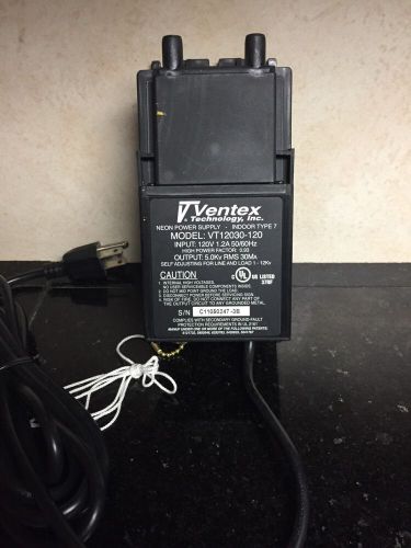 Ventex VT12030-120 Indoor Neon Transformer  100 to 12,000 Volt 30mA
