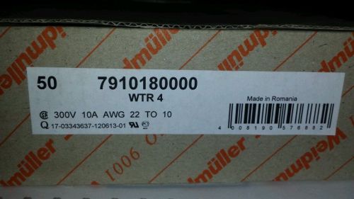 Weidmuller 7910180000 WTR 4 -BOX OF 50