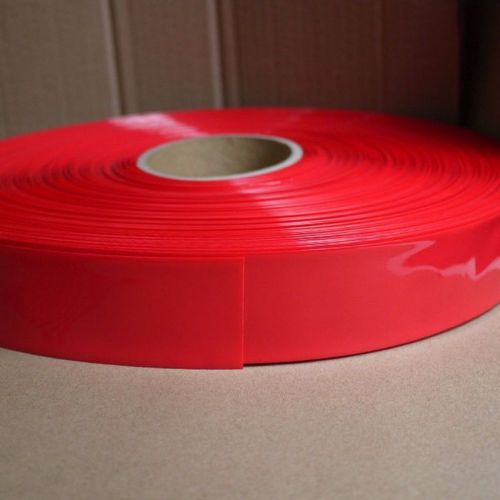 26650 Battery Sleeve PVC Heat Shrinkable Tube Wrap Red Width 43MM x 5M
