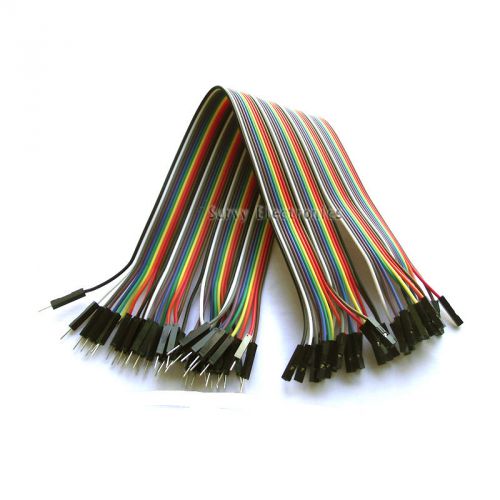 40PCS Dupont wire jumpercables 20cm 2.54MM male to female 1P-1P For Arduino