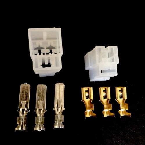 Kit-3 way faston terminal&amp;connectors, ul, rohs, 6 pcs, 6.3mm (.250), 14-10 awg for sale