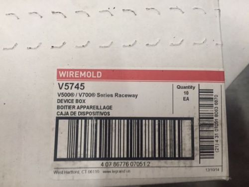 (Box of 10) Wiremold V5745 Combination Switch and Receptacle Box (NEW)