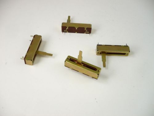 4 pcs 100K? Slider Potentiometer NOS 1.98&#034;L x .5&#034;W x .5&#034; H