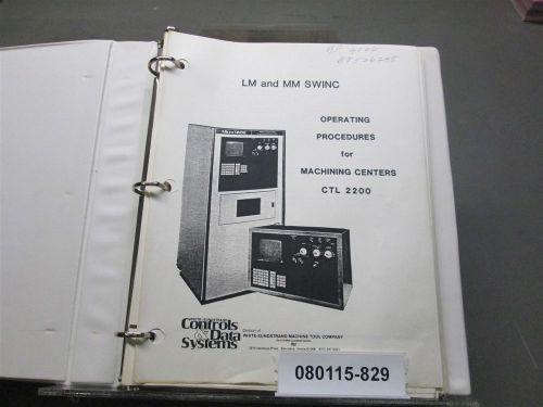 Sundstrand LM &amp; MM Swinc Operating Procedures Manual CTL2200