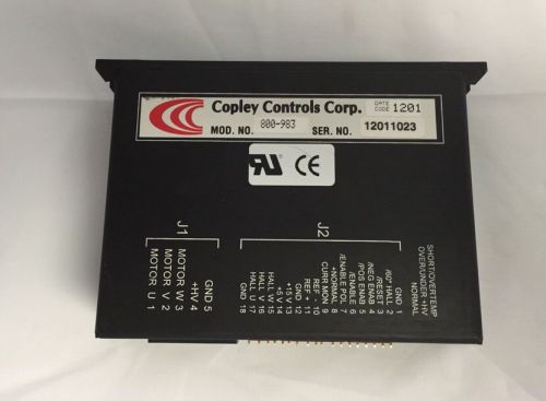 Copley Controls Corp. Model # 800-983 Amplifier Servo Drive. (E123)