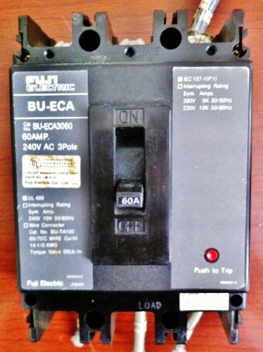 FUJI ELECTRIC 60A 240VAC 3 POLE CIRCUIT BREAKER BU-ECA3060, BU-ECA 3060
