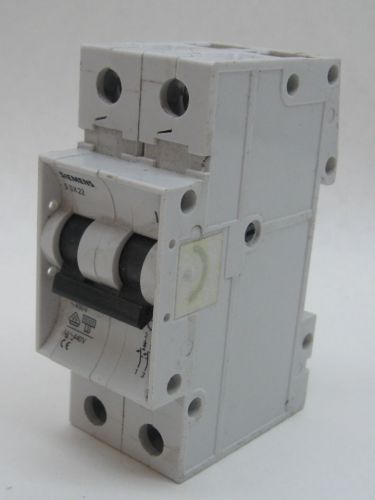 Siemens 5sx22 c6 circuit breaker 2 pole, 6 amp, 400v for sale