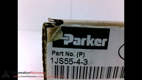 PARKER 1JS55-4-3 - PACK OF 4 - CRIMP HOSE FITTING,, NEW*
