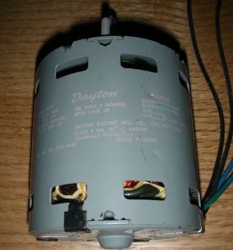 Dayton electric 3M495, 1625 RPM, 1/40 HP. 115 volt, 0.6 amp, Type U64B 3.3&#034; Dia.