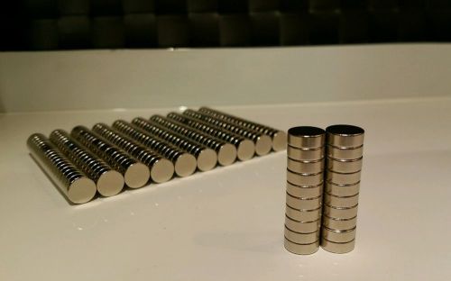 20 Neodymium Cylinder Disc Magnets. Super strong N42 Rare Earth. 3/8&#034; x 1/8&#034;