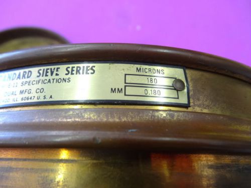 U.S. Standard Sieve No. 80 with PAN