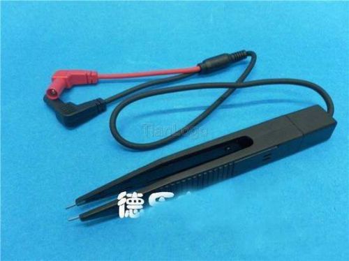 Smd smt chip test clip lead probe multimeter meter tweezer capacitor resistance for sale