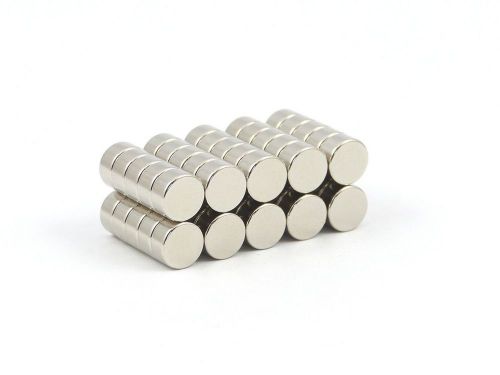 100 small Neodymium disk magnets 6mm dia x 3 N35 craft reborn fridge magic diy