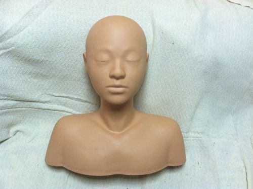 No Hair Unisex Mannequin Head. Great for Makeup or Facials Practice 15inches