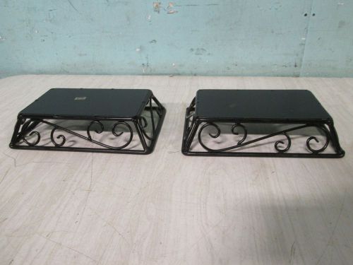 LOT OF (2) H.D. COMMERCIAL BLACK DECORATIVE METAL MERCHANDISING DISPLAY RISERS